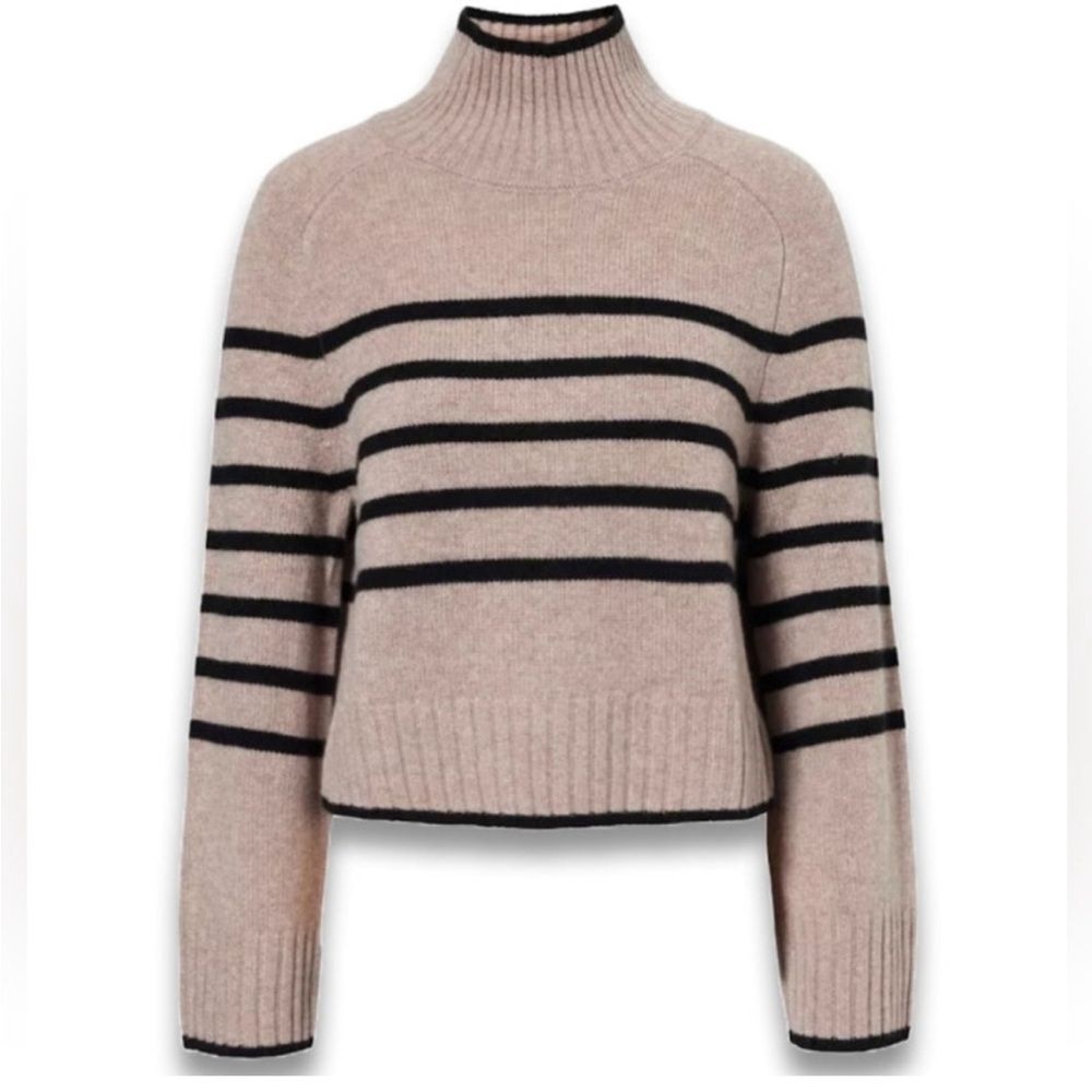 Reformation Brooke Cashmere Cropped Turtleneck Sweater Size X- Small - Picture 3 of 3